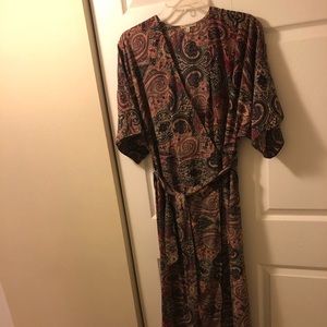 Parsley Print Cross Body Maxi Dess